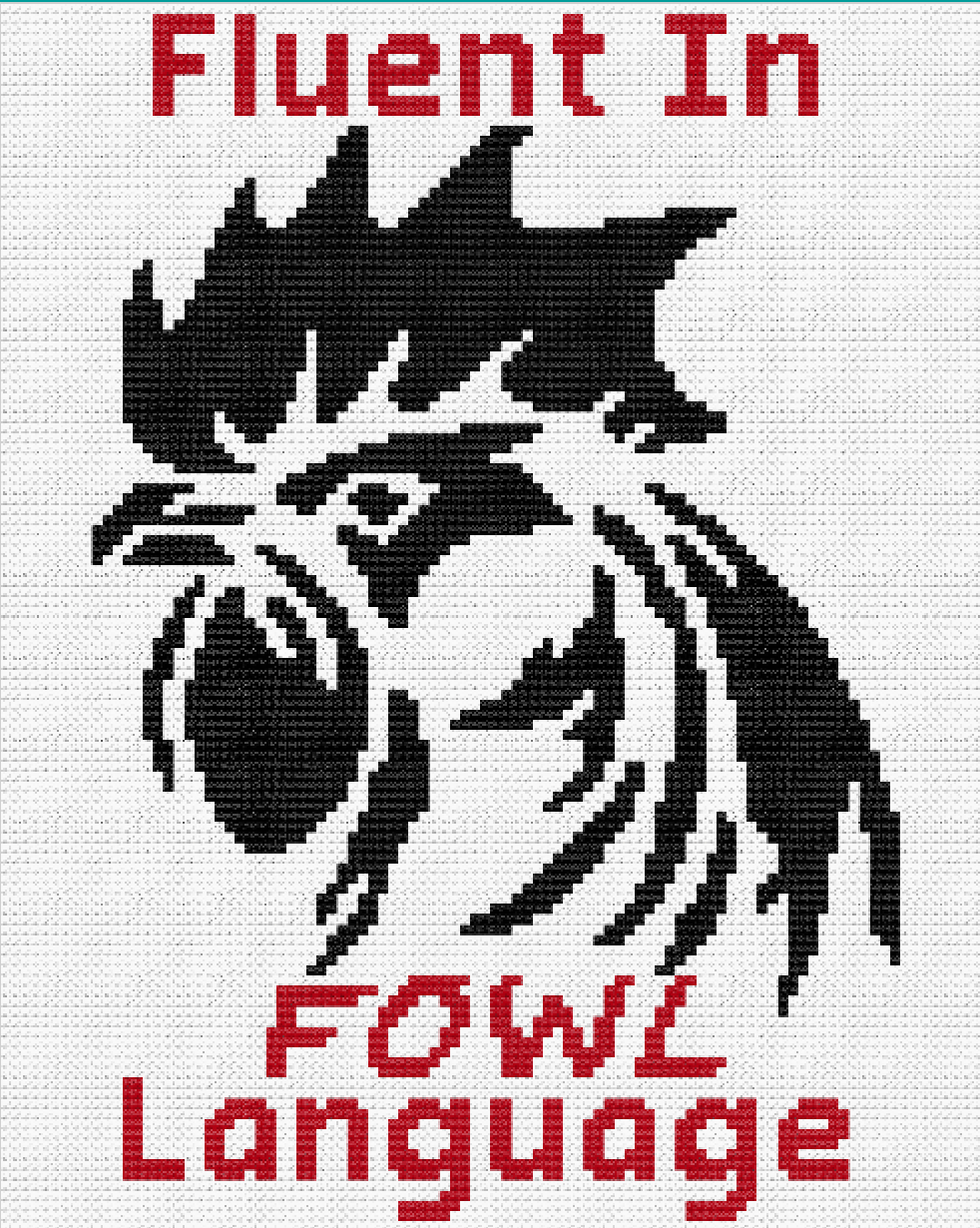 Fowl Language Crochet Pattern C2C 96 x 120