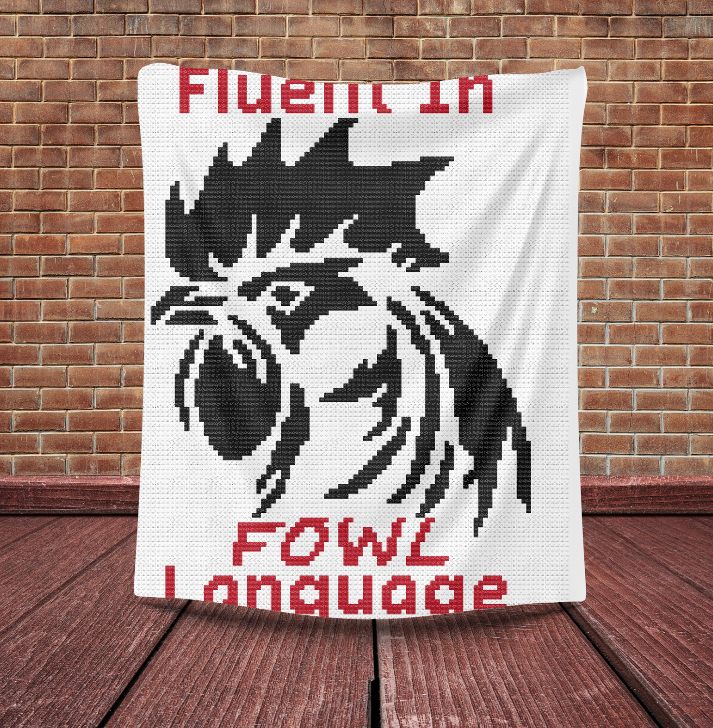 Fowl Language Crochet Pattern C2C 96 x 120