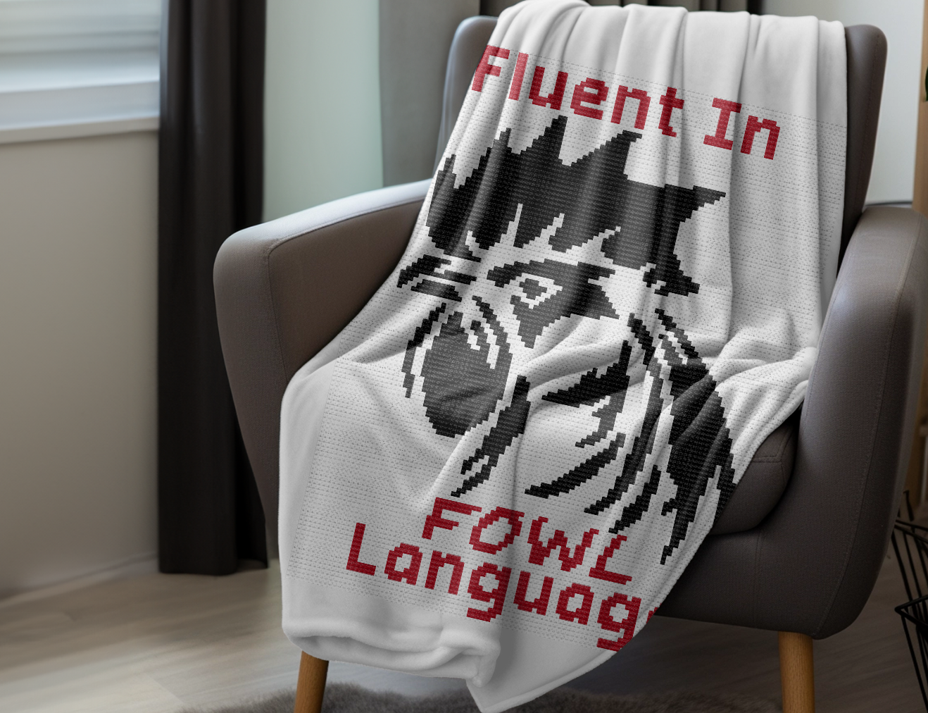 Fowl Language Crochet Pattern C2C 96 x 120