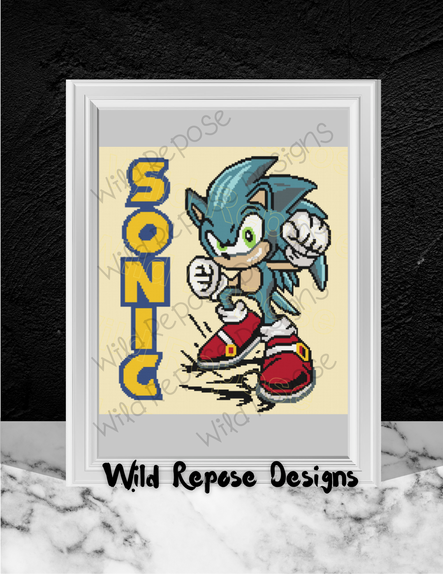 Sonic the Hedgehog Crochet Pattern 180 x 180