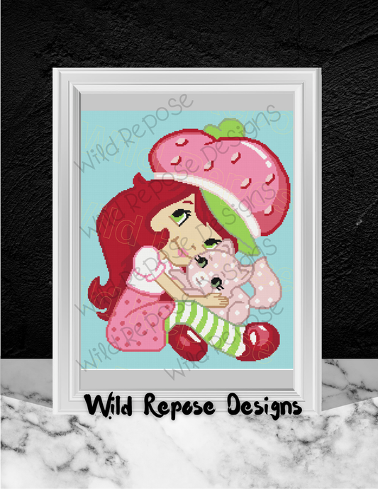 Strawberry Shortcake Cuddle Cat Crochet Pattern 200 x 220