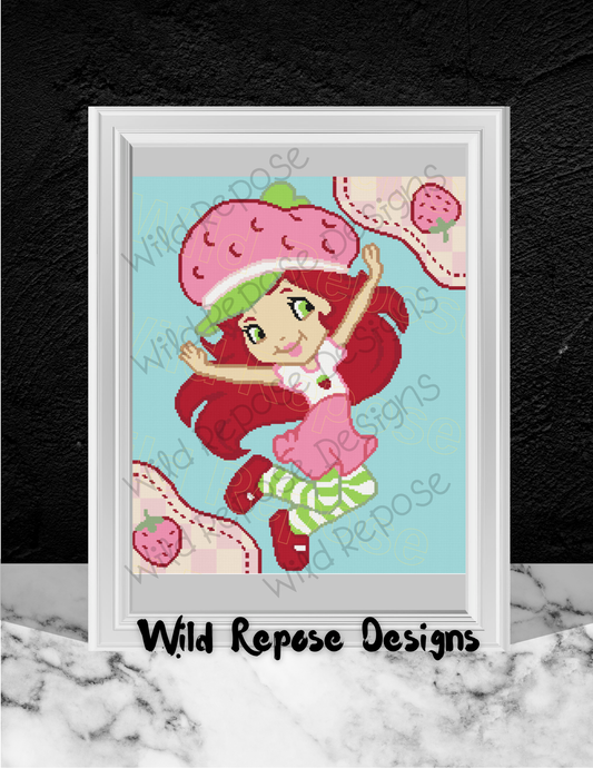 Strawberry Shortcake Jumping Crochet Pattern 200 x 220