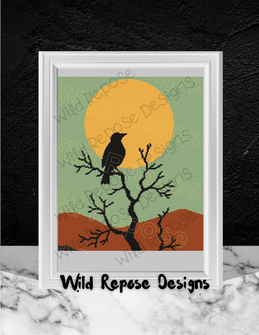 Sunbird Silhouette Crochet Pattern 180 x 200