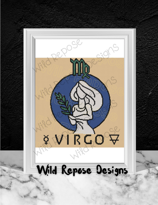 Virgo Zodiac Crochet Pattern 180 x 180