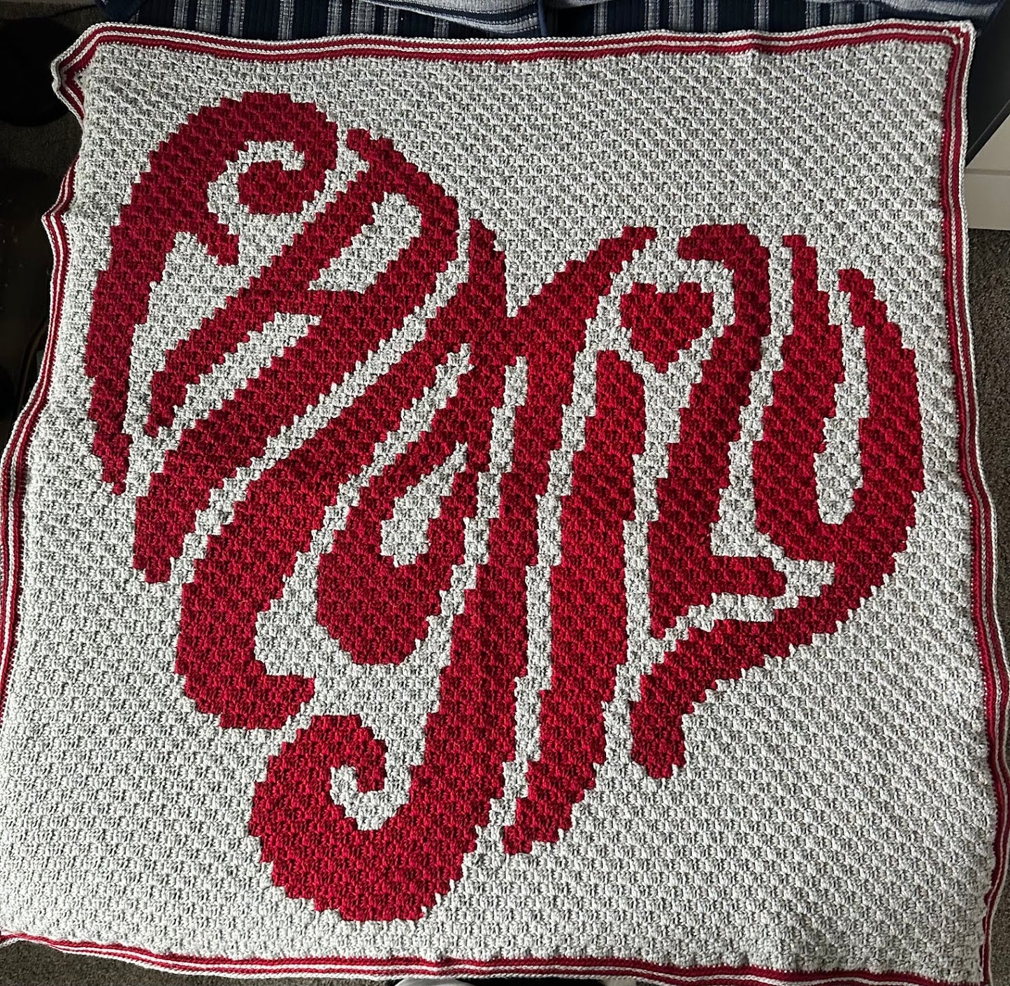 Family Heart C2C Crochet Pattern 77 X 77
