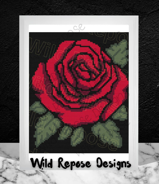 Rose Crochet Pattern C2C 80 X 95