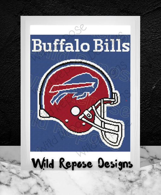 Buffalo Bills Helmet Crochet Pattern 190 x 220