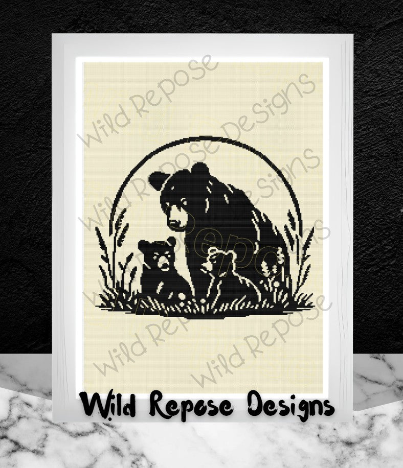 Bear with Cubs Crochet Pattern 210 x 296