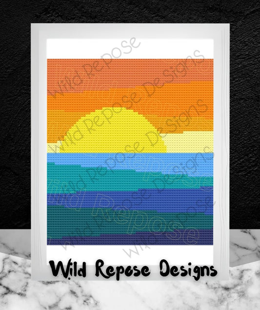 SUN STRIPES C2C 80 X 80