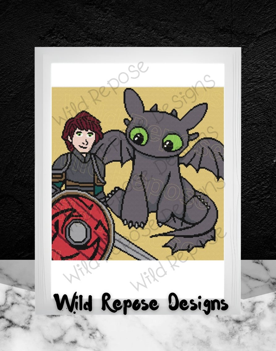 Hiccup and Toothless Crochet Pattern 200 x 200