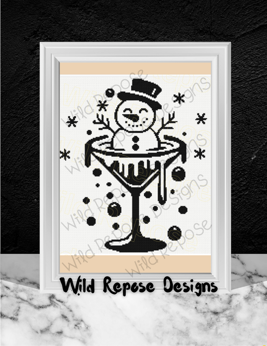 Snowman Cocktail Crochet Pattern 180 x 180